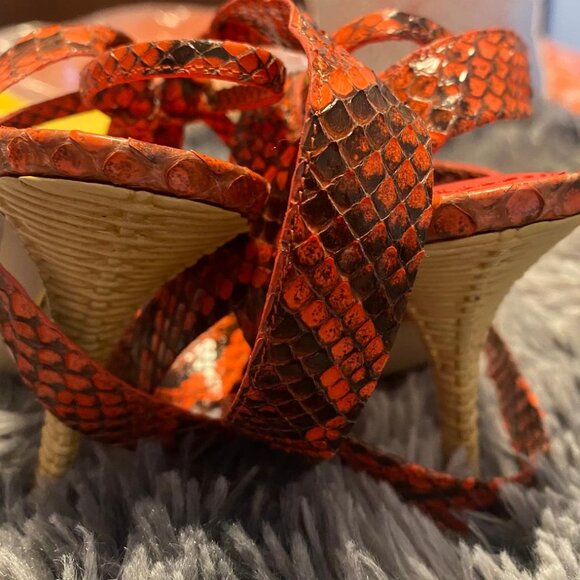 Dolce & Gabbana Women's "Keira" Python Exotic Ankle Strap Heels - Picture 15 of 16